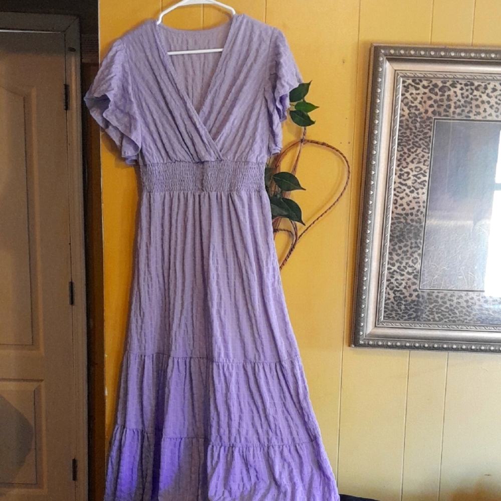 Shein Elegant Lavender Maxi Dress